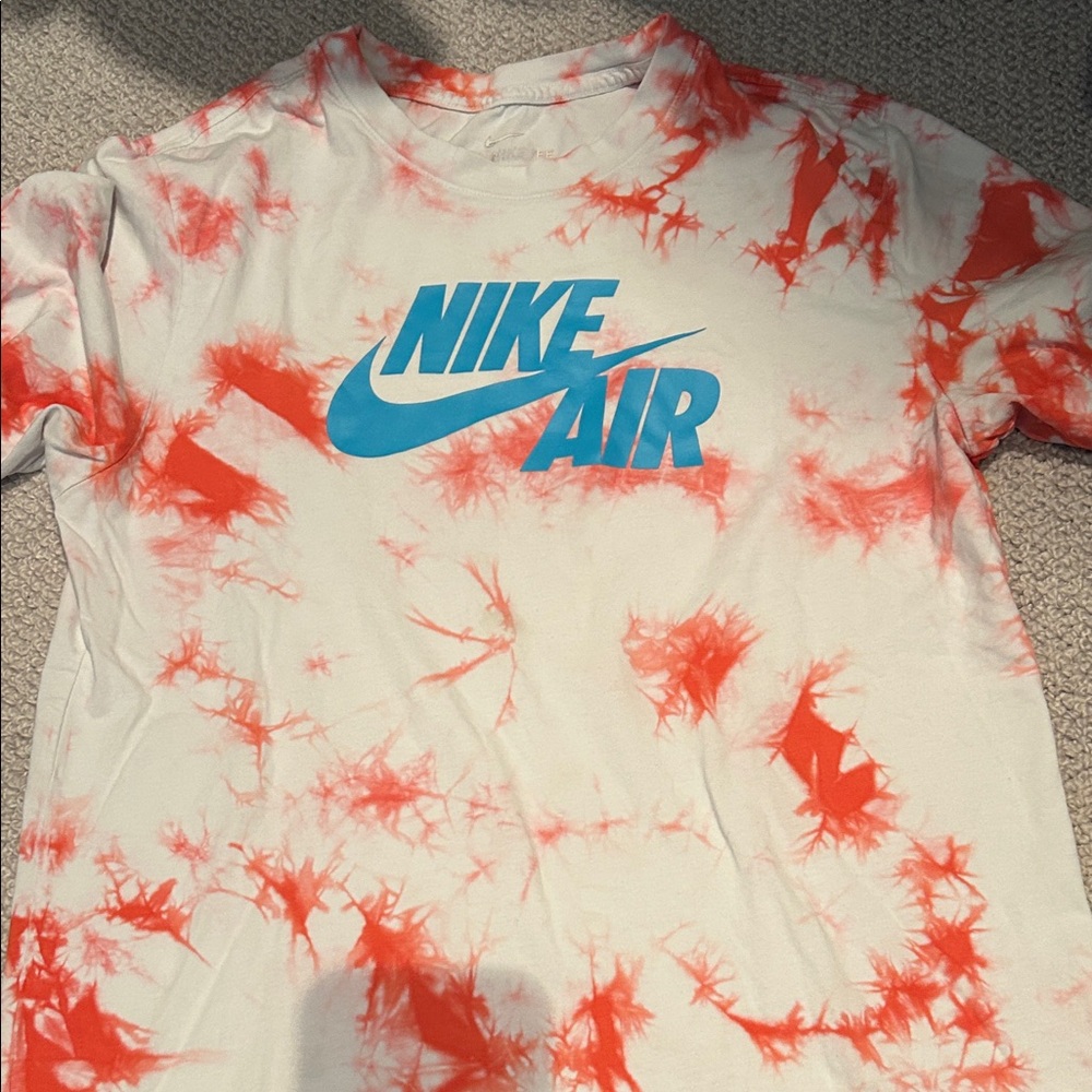 Nike Air Red and Blue Tie-Dye Tee